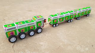 How to Make Matchbox Passenger Train at Home  DIY Toy Train from Matchbox [upl. by Enerak]