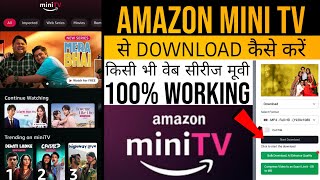 Amazon Mini TV se Korean drama kaise download kare  how to download Amazon mini tv videos minitv [upl. by Blain]