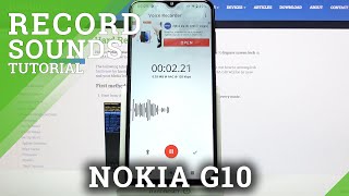 How to Record Sounds on NOKIA G10  Use Voice Recorder [upl. by Leuqim]