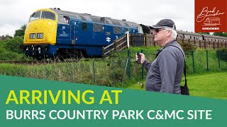 Arriving At Burrs Country Park Caravan And Motorhome Club Site  East Lancs Railway [upl. by Edlun]