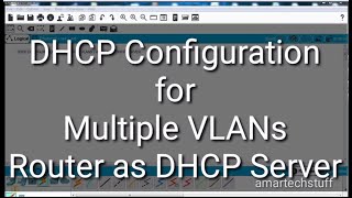 DHCP Configuration in Packet tracer with vlans [upl. by Sucul44]