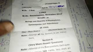 Exam paper of M Sc botany 2019 part2 [upl. by Mick]