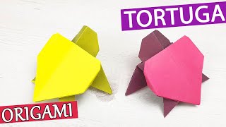 🐢 TORTUGA de papel FÁCIL– Origami paso a paso [upl. by Gnouhk]