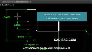 acotar tolerancias dimensionales en autocad [upl. by Aikram]