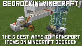 6 of the best item transport  collection systems in Minecraft Bedrock edition [upl. by Dlorad]