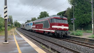 BB 67613 Capitole sur un CMR en Lorraine et retour des BB 67400 et RRR sur StrasbourgLauterbourg [upl. by Eceirehs]