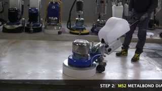 Marble floors How to grinding and polishing with Klindex Levighetor 650VS [upl. by Ateloj]