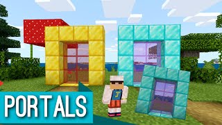 Create Portals Using Command Blocks  Minecraft Bedrock Edition [upl. by Irakab523]