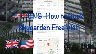 ENG  How to Book Sky Garden  Visit London [upl. by Newfeld596]