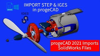 Import STEP and IGES files in progeCAD [upl. by Mcdade]