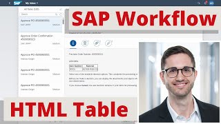 HTML Table in Task Description in SAP Workflow  Flexible Workflow [upl. by Petronella]