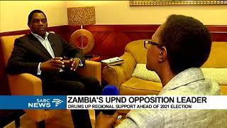 Hakainde Hichilema calls on SADC to support 2021 Zambia Elections [upl. by Africah]