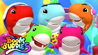 Five Little Sharks are Jumping on The Bed  Sing Along Bebefinn Compilation  Nursery Rhymes [upl. by Deegan]