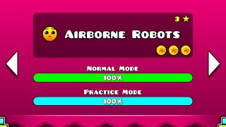 Geometry Dash Meltdown Walkthrough  Level 3 Airborne Robots ALL COINS [upl. by Ariik]