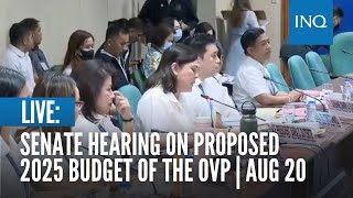 LIVE Senate hearing on proposed 2025 budget of the Office of the Vice President [upl. by Phil]