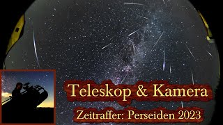 Perseiden 2023  Allsky Zeitraffervideo der gesamten Nacht  Astronomie [upl. by Ibbob]