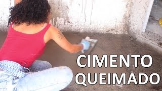 Como fazer piso de cimento queimado  com Paloma Cipriano [upl. by Laemsi]