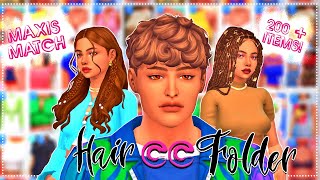 19 GB MAXISMATCH HAIR CC FOLDER 2023  The Sims 4 [upl. by Rosio]