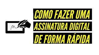 Como criar uma assinatura digital em PDF só com um celularsmartphone  Tutorial rápido e fácil [upl. by Megargee]