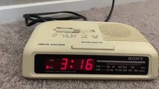 Sony Dream Machine Clock Radio AMFM Alarm Model ICFC25 [upl. by Winer]