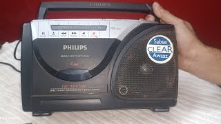 Cassette tape recorder Philips Tape Recorder model no RM 210 Cassettes Recorder Vintage set 1980 s [upl. by Aihsena425]