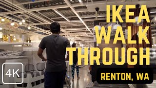 4K Walk Through Ikea in Renton WA Washington Seattle 2021 Showroom and Dining Virtual Tour [upl. by Rialb]