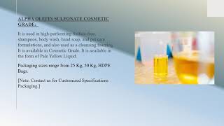 Alfa Olefin Sulfonate Cosmetic Grade by CHOICE ORGANOCHEM LLP from Hyderabad [upl. by Ameyn]