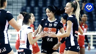 Lee Da Yeong 이다영  The first debut with PAOK  VolleymixTV [upl. by Airdnahc]