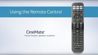 Bose CineMate Universal Remote  Using the Remote Control [upl. by Mesics]