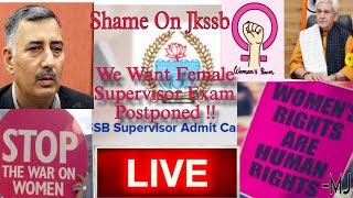 Urgent Female Supervisor Exam Update – Postponed jkssb [upl. by Rafaj112]