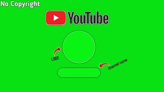 YouTube channel intro green screen no copyright  Chroma key  Intro for YouTube [upl. by Kayla]