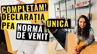 Declarație unică 2021 PFA NORMA DE VENIT  CE este NORMA  Tutorial de Completare explicat simplu [upl. by Alburga]