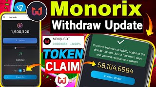 Monorix Withdraw Update  monorix withdraw ton fees update  monorix airdrop withdrawal  monorix [upl. by Amolap]