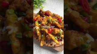 Salt amp pepper chicken and chips flatbread recipe healthylifestyleeats healthylifestyles shorts [upl. by Lyram916]