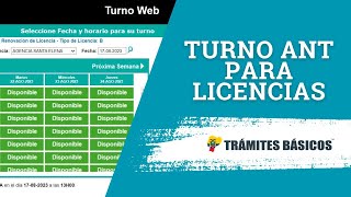 Turnos ANT ¿Cómo sacar un turno para licencia de conducir [upl. by Siana]