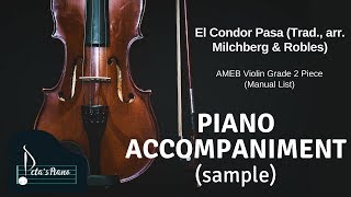 El Condor Pasa Trad arr Milchberg amp Robles  Piano Accompaniment sample [upl. by Millham]