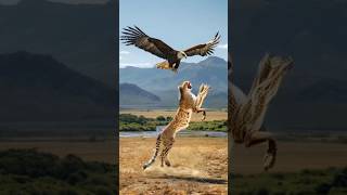 The leopard tries to catch the eagle but the eagle catches the leopard [upl. by Oecam]