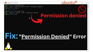 Easy Fix quotPermission Deniedquot Error in Linux Ubuntu Super User Activation [upl. by Norehs]