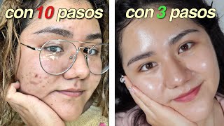 ¡RUTINA COREANA 3 PASOS ¡Cuidado De La Piel ✅🧴 ¡Actualizada y Realista [upl. by Kery]