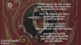 Carlos Gardel  Volver Lyric video HQ Audio [upl. by Staford]