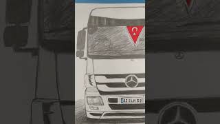 Mercedes Actros çizimi Mercedes Actros drawing mercedes mercedesactros shorts drawing [upl. by Aivon787]