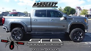 New Lifted Truck 2019 GMC Sierra 1500 SLT Black Widow 4x4  Dave Arbogast Lifted Trucks G13917 [upl. by Haissi]