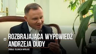 Rozbrajająca wypowiedź Andrzeja Dudy shorts [upl. by Atikram]