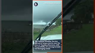 Waterspout Spins Off Floridas Choctawhatchee Bay [upl. by Elolcin]