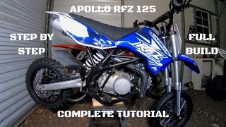 APOLLO 125 RFZ CHINESE DIRT BIKE  STEP BY STEP FULL ASSEMBLY [upl. by Aliakim]