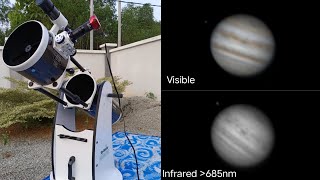 Jupiter through 8quot Dobsonian Visible and Infrared [upl. by Jegar]