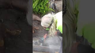 How to Build A Retaining Wall Natural Stone amp Hidden Concrete amp Split Face Blocks [upl. by Neersan]