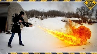 Can You Use a Flamethrower to Quickly Clear Snow TKOR Tests The Idea Of Flamethrower Snow Removal [upl. by Reeve265]