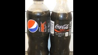 Pepsi Max vs CocaCola Zero amp Pepsi Max vs Diet Pepsi Blind Taste Test [upl. by Ecital]