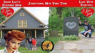 Famous Grave  Lucille Ball  Inside Lucys Childhood Home  Murals  Museum  Jamestown New York [upl. by Akehsat232]